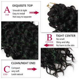 YXCHERISHAIR Curly Crochet Hair GoGo Curl 18inch styled on model
