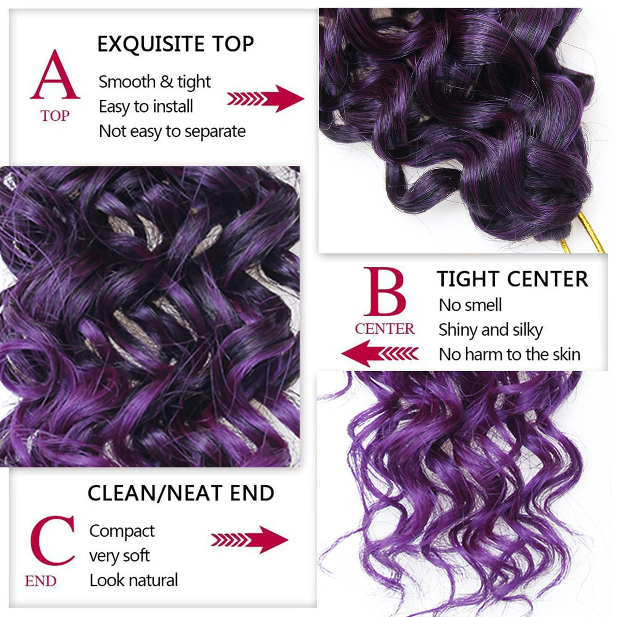 YXCHERISHAIR Curly Crochet Hair GoGo Curl 18inch styled on model