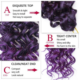 YXCHERISHAIR Curly Crochet Hair GoGo Curl 18inch styled on model