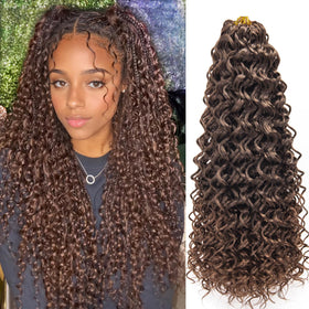 YXCHERISHAIR Curly Crochet Hair GoGo Curl 18inch T4/30 front view