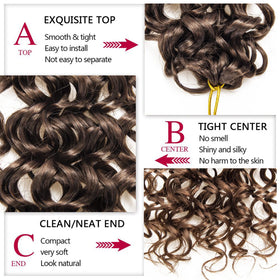YXCHERISHAIR Curly Crochet Hair GoGo Curl 18inch T4/30 styled on a model