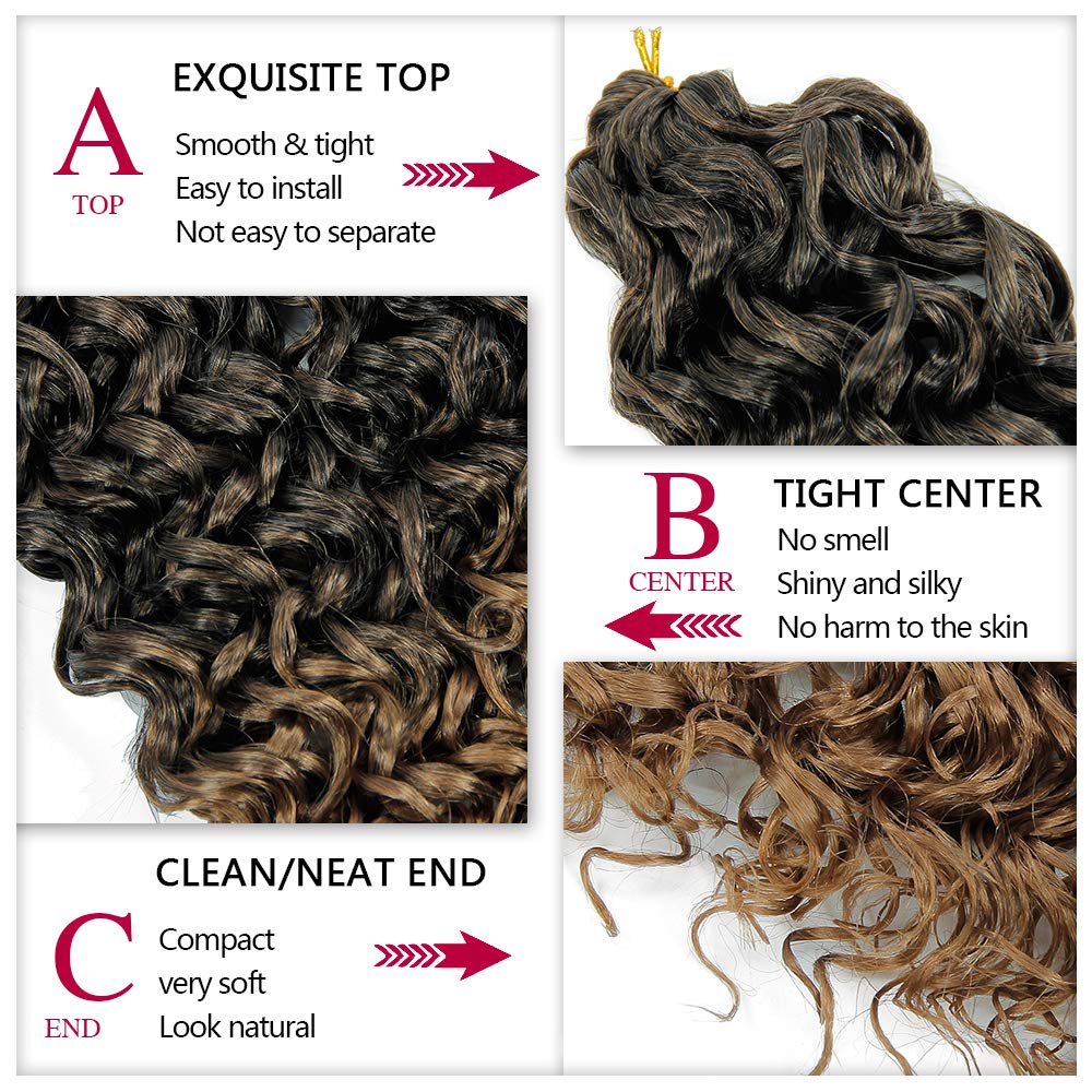 YXCHERISHAIR Curly Crochet Hair GoGo Curl 28 Inch texture close-up