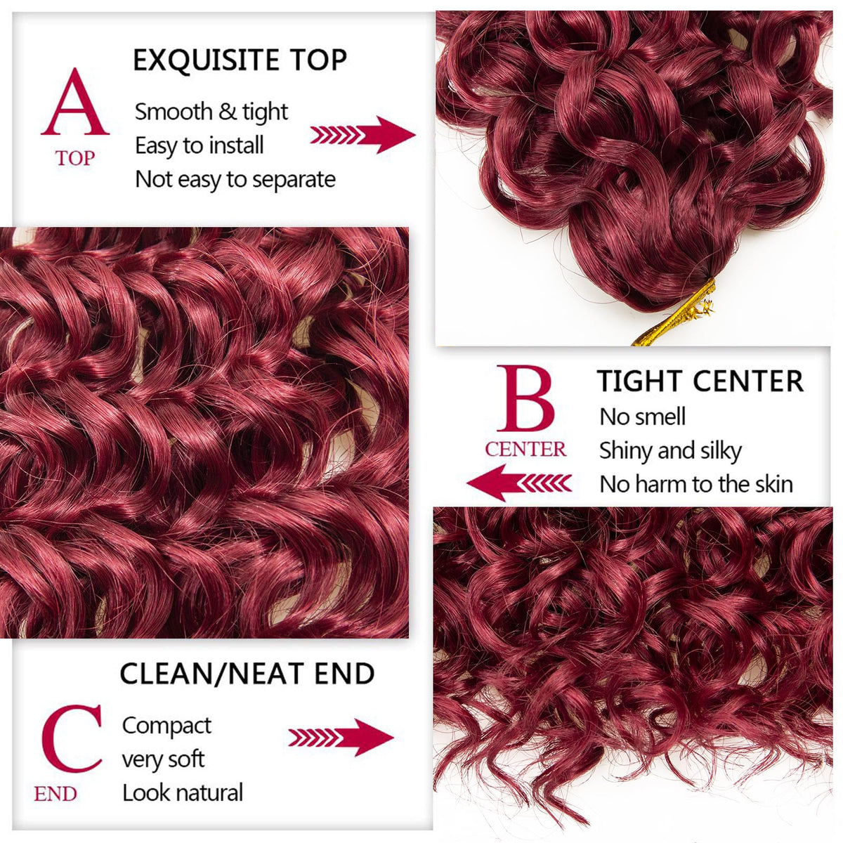 YXCHERISHAIR Curly Crochet Hair in various colors
