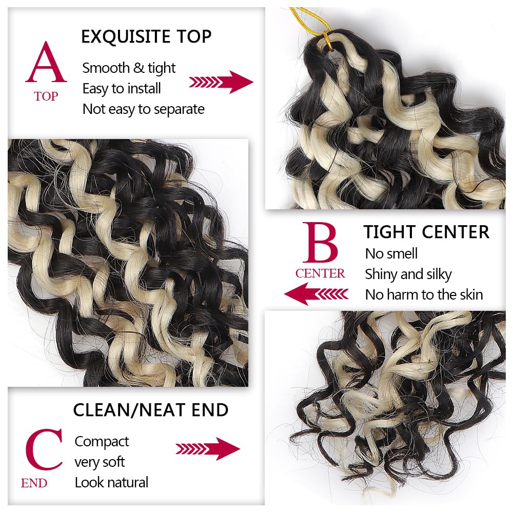 YXCHERISHAIR Curly Crochet Hair packaging with product details