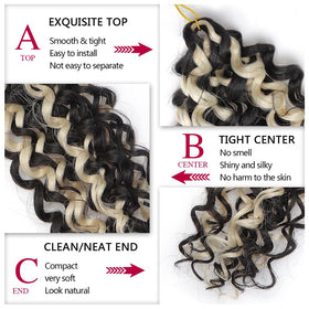 YXCHERISHAIR Curly Crochet Hair packaging with product details