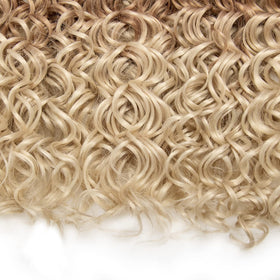 YXCHERISHAIR Curly Crochet Hair showing installation process