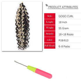 YXCHERISHAIR Curly Crochet Hair showing texture and curl pattern