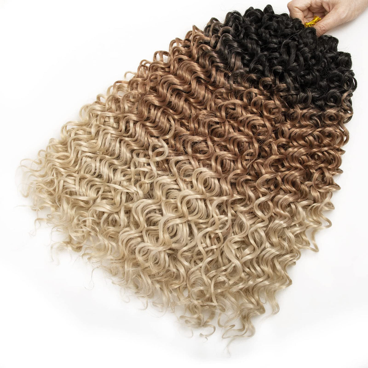 YXCHERISHAIR Curly Crochet Hair styled for a party look