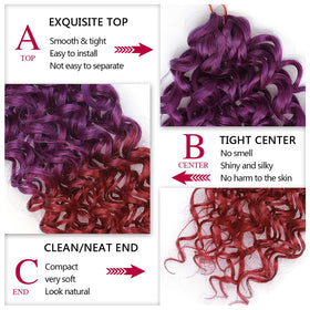 YXCHERISHAIR Curly Crochet Hair styled look on model