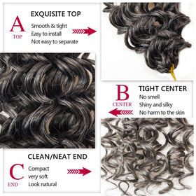 YXCHERISHAIR Curly Crochet Hair styled on a mannequin