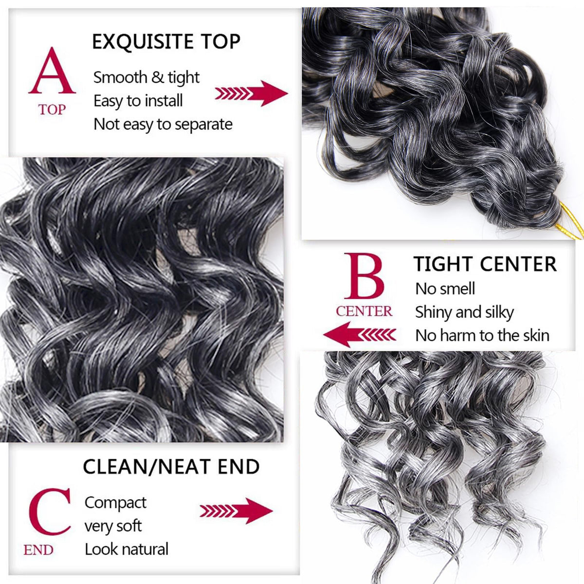 YXCHERISHAIR Curly Crochet Hair styled on a mannequin