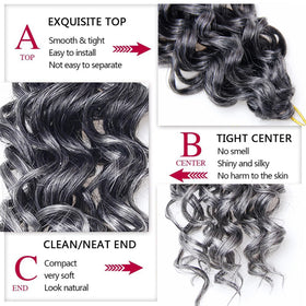 YXCHERISHAIR Curly Crochet Hair styled on a mannequin