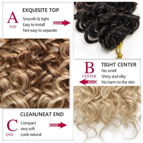YXCHERISHAIR Curly Crochet Hair styled on mannequin