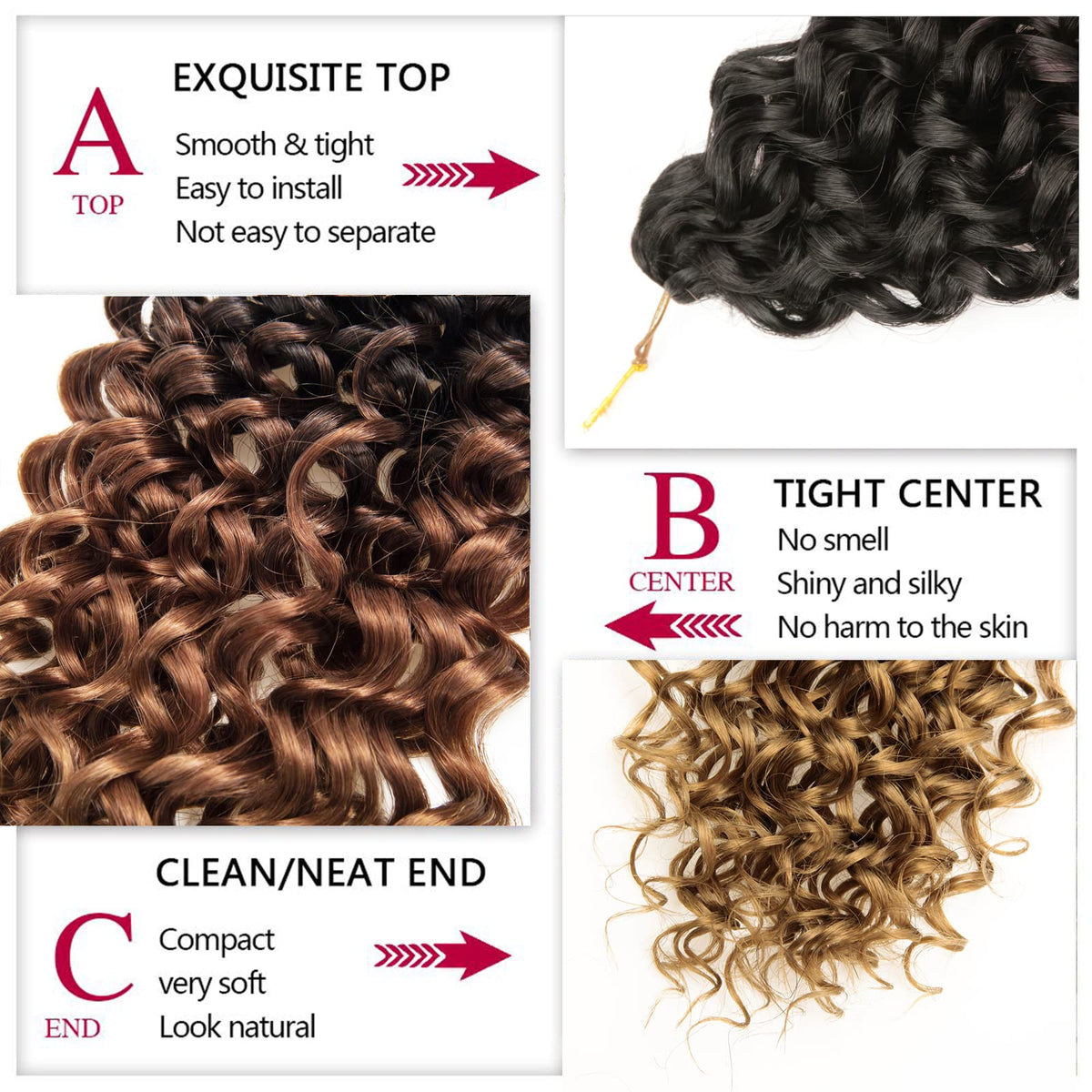 YXCHERISHAIR Curly Crochet Hair styling example