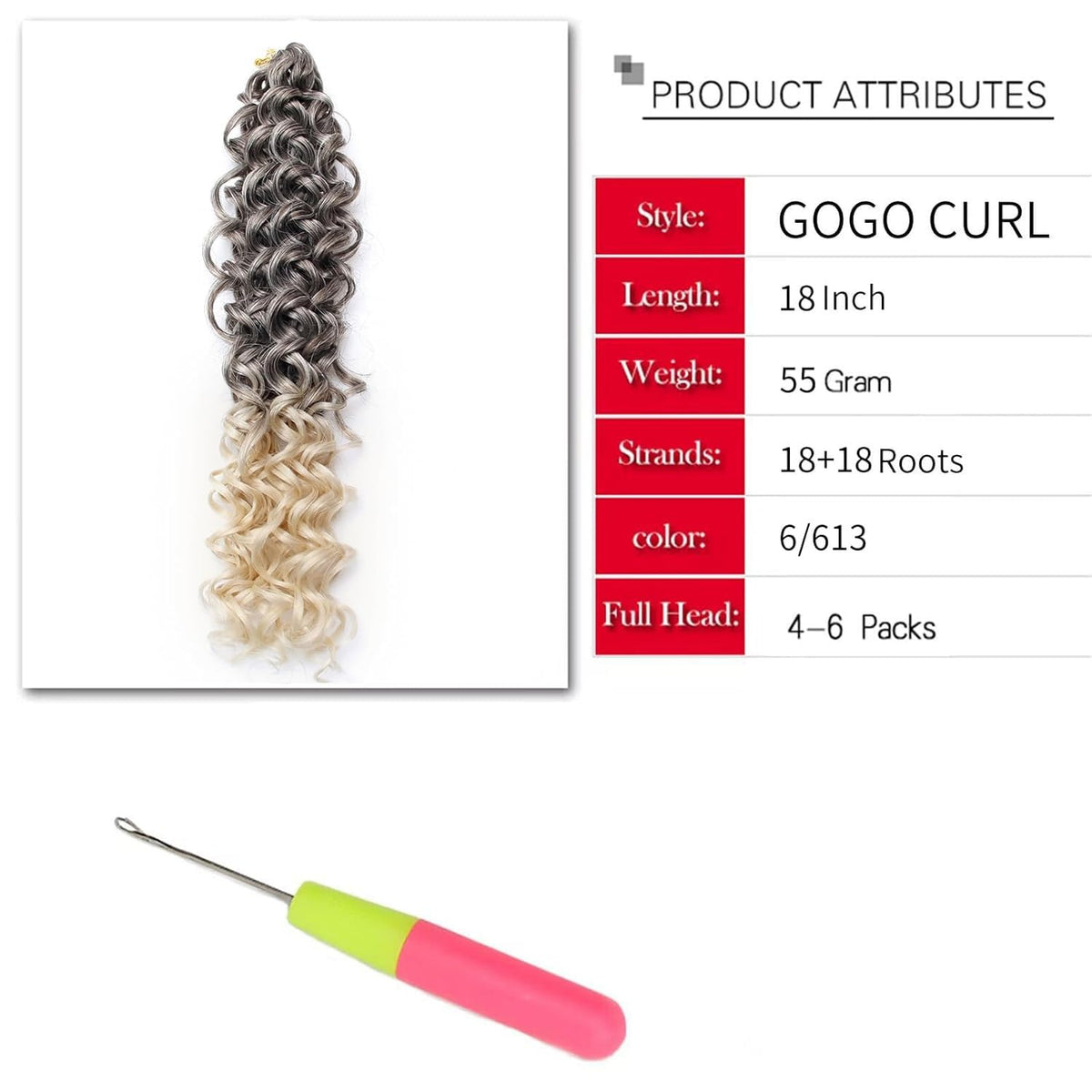 YXCHERISHAIR Curly Crochet Hair texture close-up
