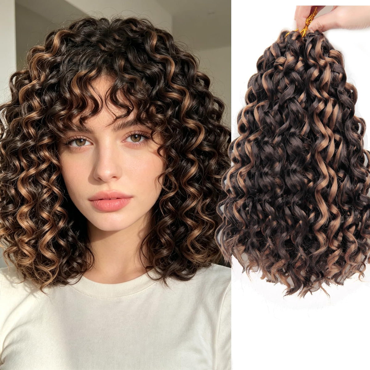 YXCHERISHAIR GoGo Curl Crochet Hair 14 inch front view