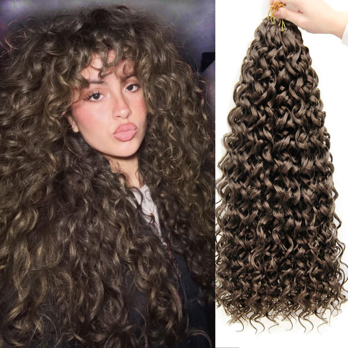YXCHERISHAIR GoGo Curl Crochet Hair 18 Inch front view