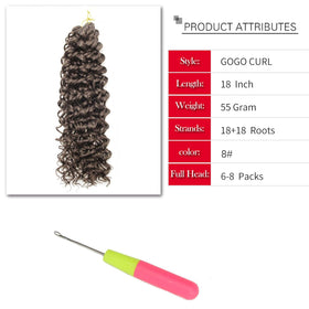 YXCHERISHAIR GoGo Curl Crochet Hair 18 Inch in packaging