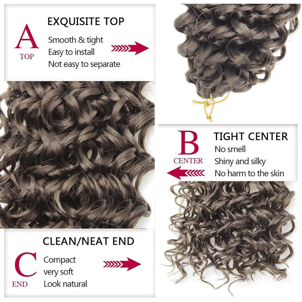 YXCHERISHAIR GoGo Curl Crochet Hair 18 Inch styled on model