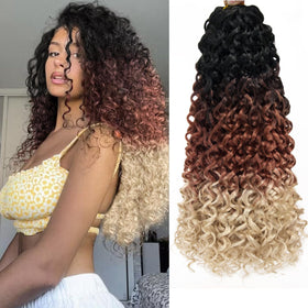 YXCHERISHAIR GoGo Curl Crochet Hair 18inch front view