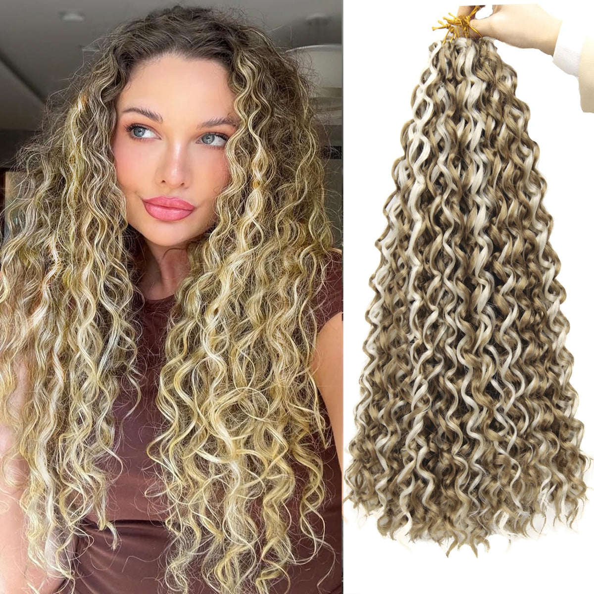 YXCHERISHAIR GoGo Curl Crochet Hair 18inch front view