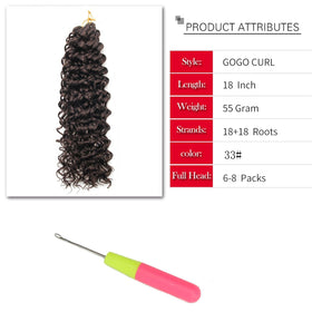 YXCHERISHAIR GoGo Curl Crochet Hair close-up texture