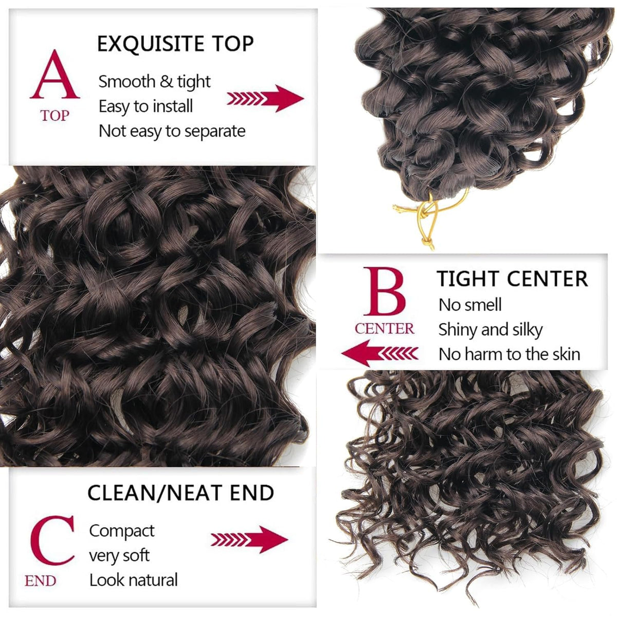 YXCHERISHAIR GoGo Curl Crochet Hair in various colours