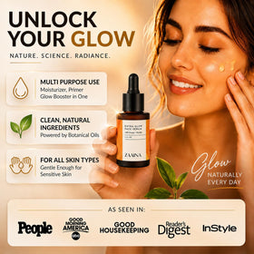 ZAAINA Extra Glow Face Oil Serum showing the dropper and oil texture