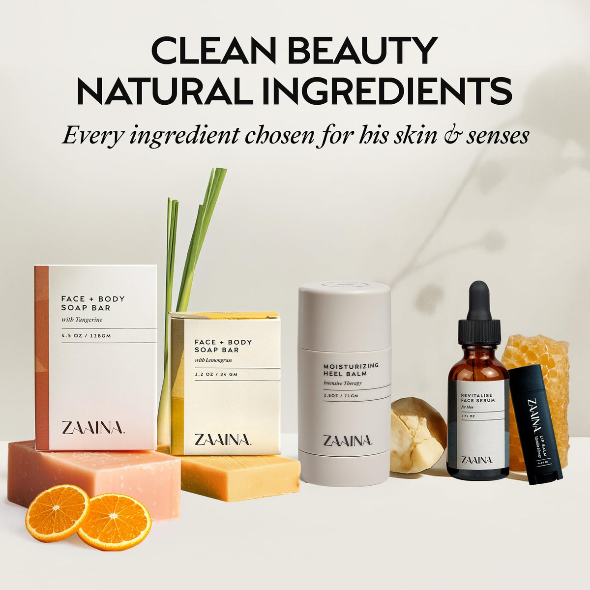 ZAAINA face serum bottle with essential oils