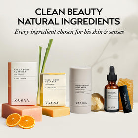 ZAAINA face serum bottle with essential oils
