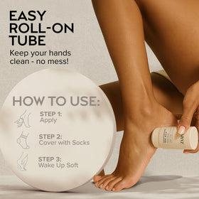 ZAAINA Heel Balm Stick with close-up of twist-up mechanism