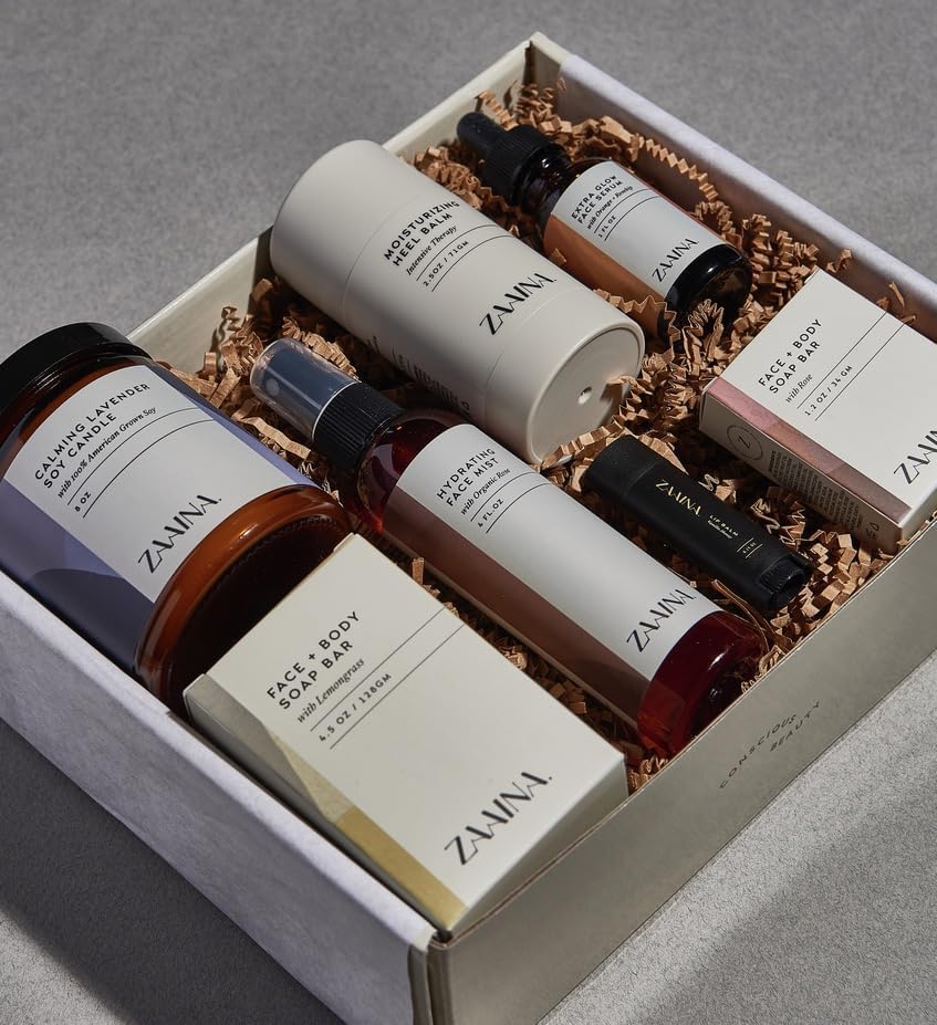 ZAAINA Luxury Spa Gift Basket ready for unboxing