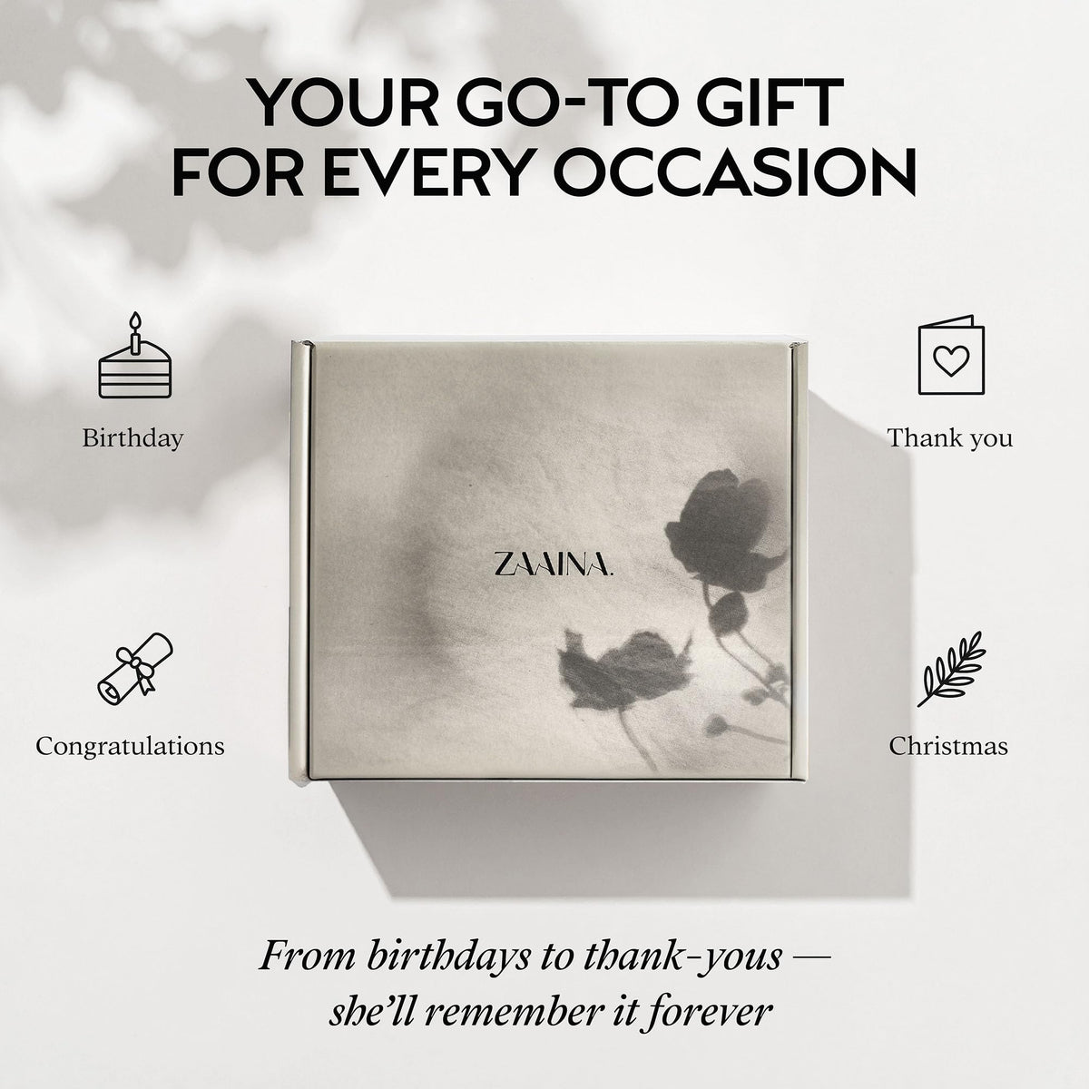 ZAAINA Luxury Spa Gift Basket with decorative ribbon