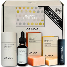 ZAAINA Men's Birthday Care Package front view with elegant packaging