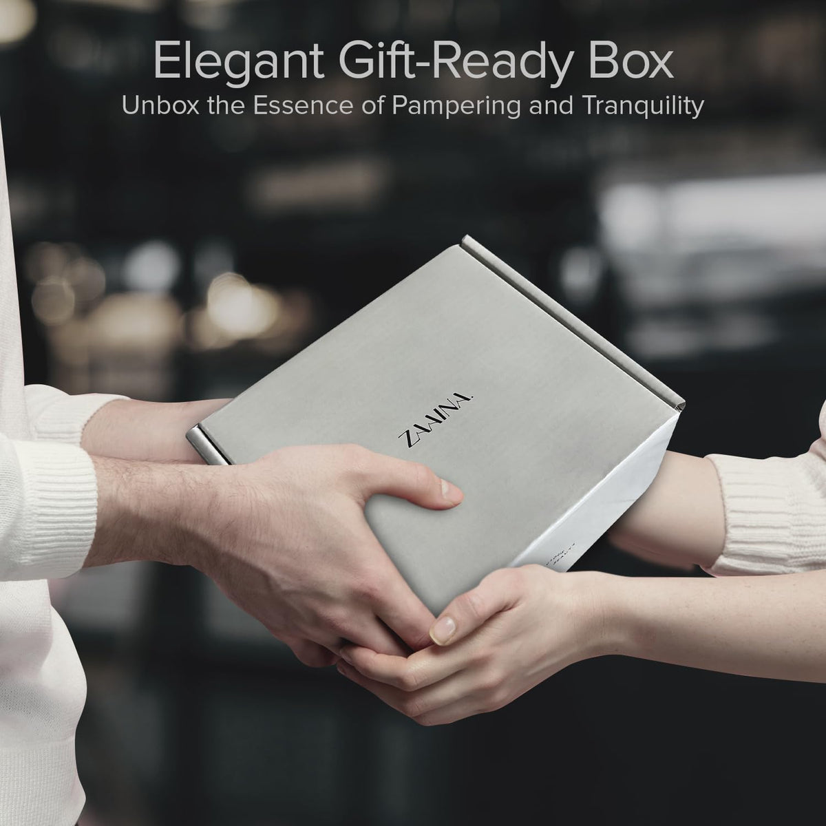 ZAAINA Men's Birthday Care Package with natural ingredients highlighted