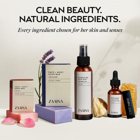 ZAAINA Spa Gift Basket displayed in a serene setting