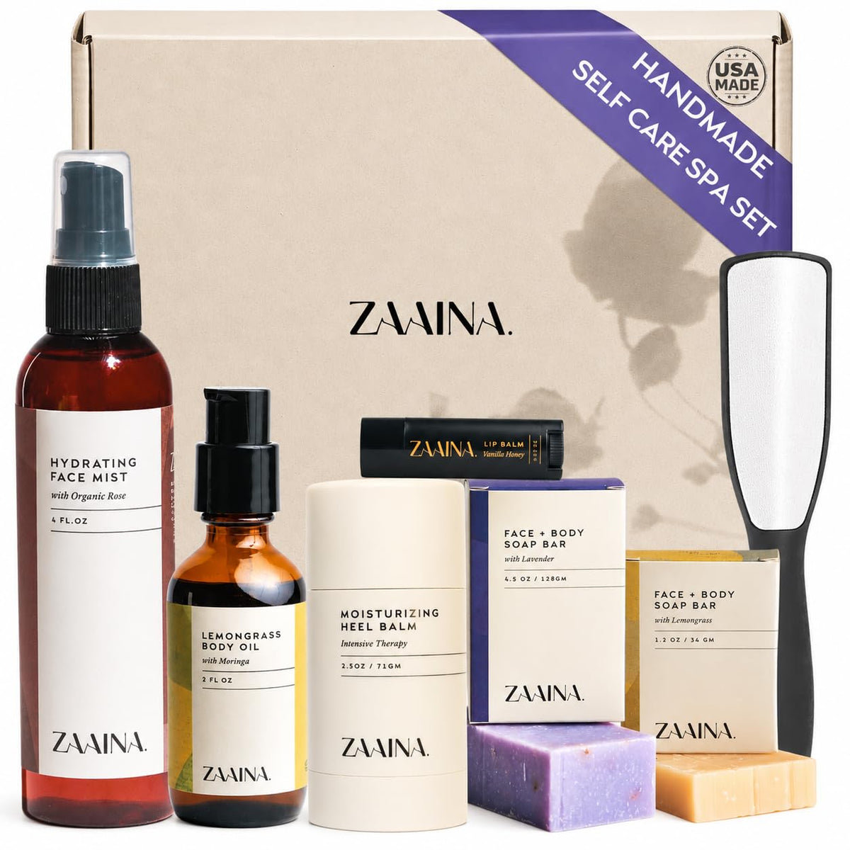 ZAAINA Wellness Spa Box front view with elegant packaging