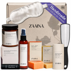 ZAAINA Wellness Spa Package gift box with assorted spa items
