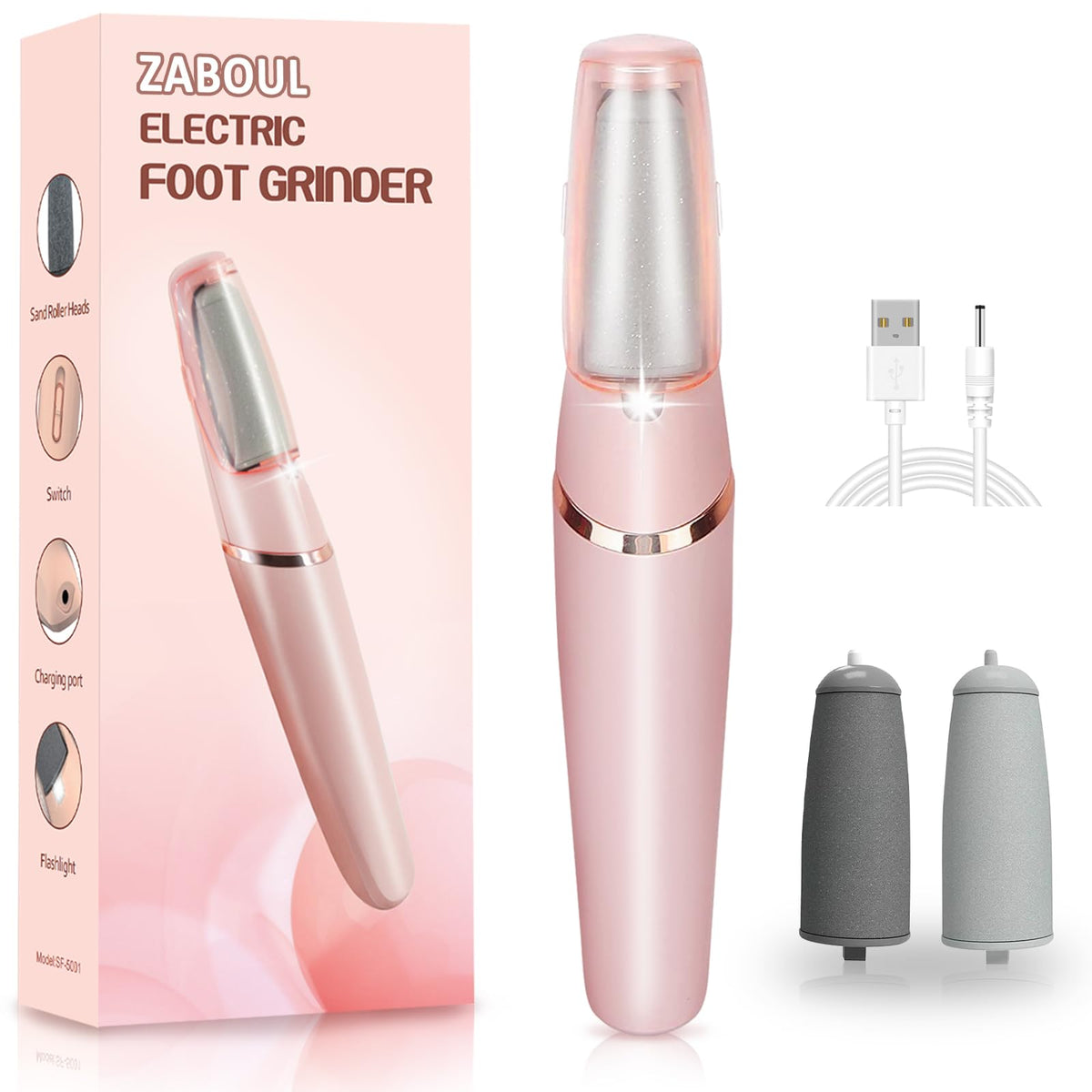 ZABOUL Electric Foot Callus Remover front view