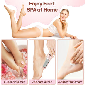 ZABOUL Electric Foot Callus Remover in use on feet