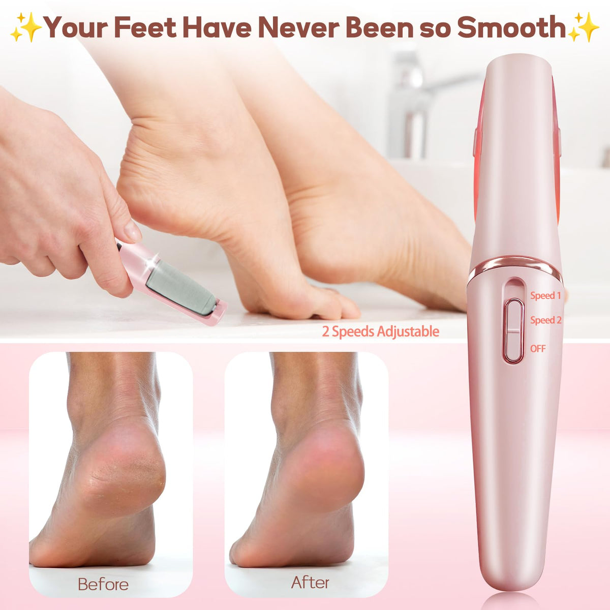 ZABOUL Electric Foot Callus Remover side view