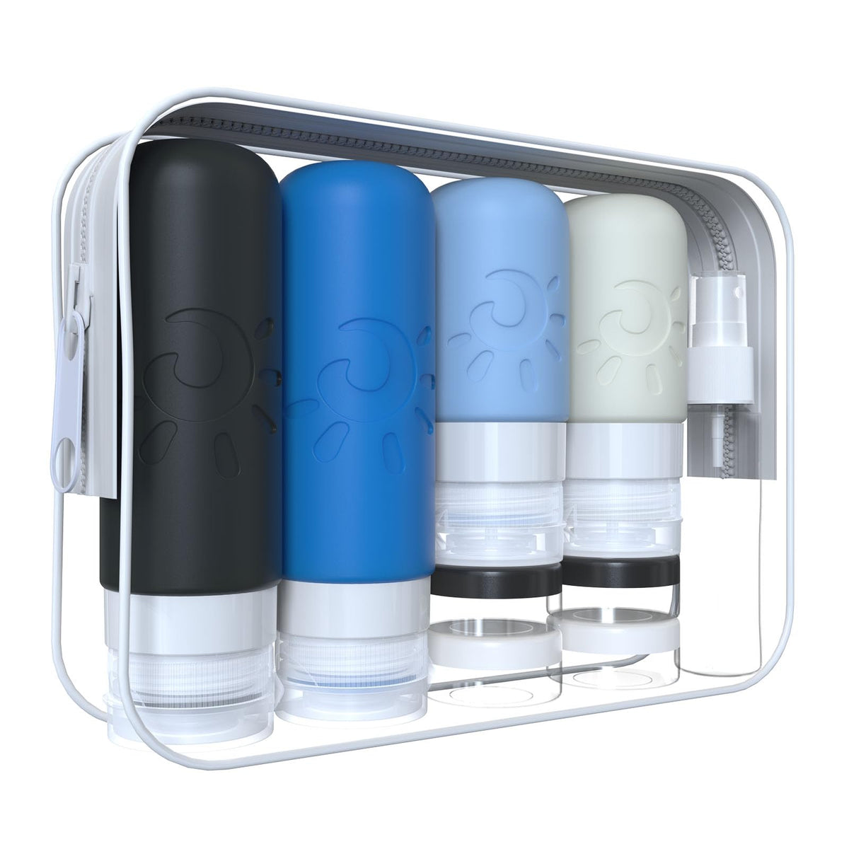 Zafit 18 Pack travel bottles multicoloured set front view