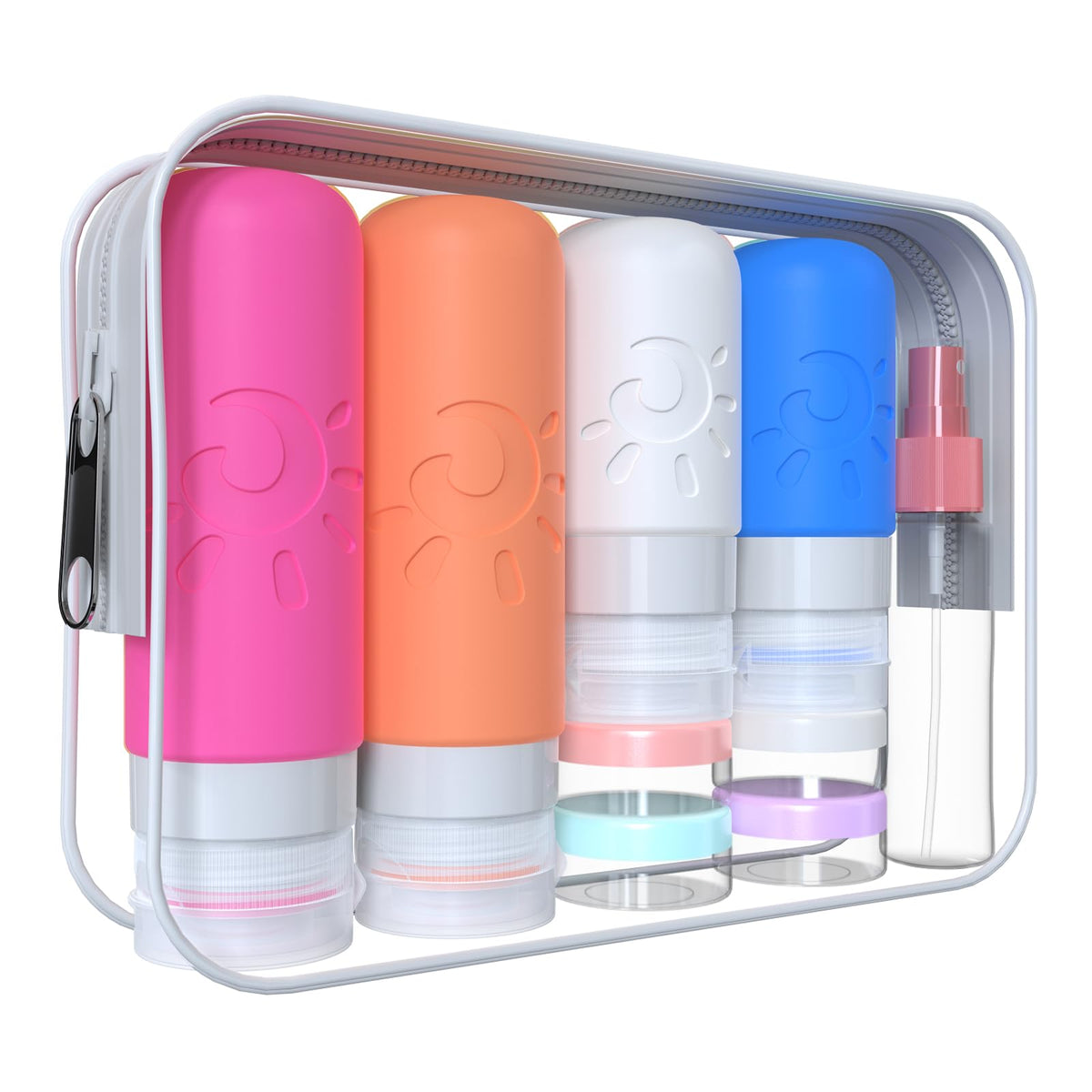 Zafit 18 Pack travel bottles set with various containers