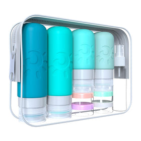 Zafit 18 Pack Travel Bottles Set with various containers and accessories