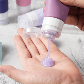 Zafit travel bottles set in a travel setting
