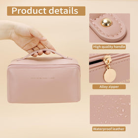 zaleeta waterproof cosmetic bag showing interior compartments