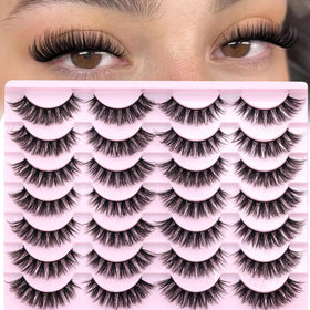 zanlufly Cat Eye False Lashes pack with 14 pairs
