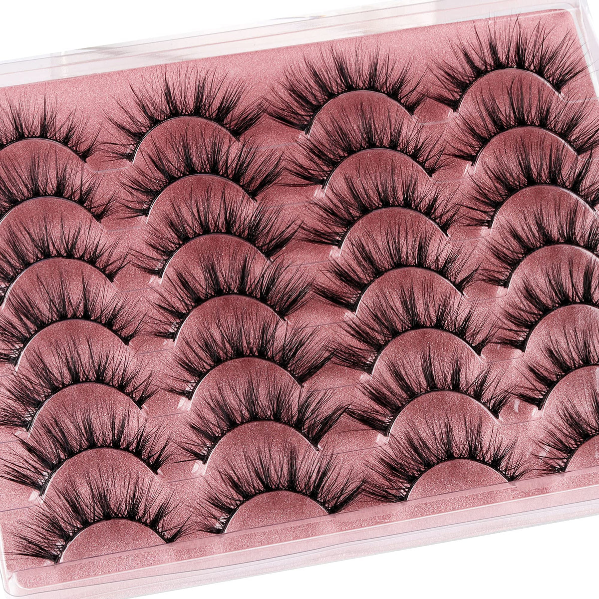zanlufly false eyelashes 14 pairs natural look front view