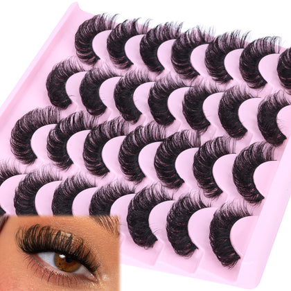 zanlufly False Eyelashes volume pack showing 14 pairs