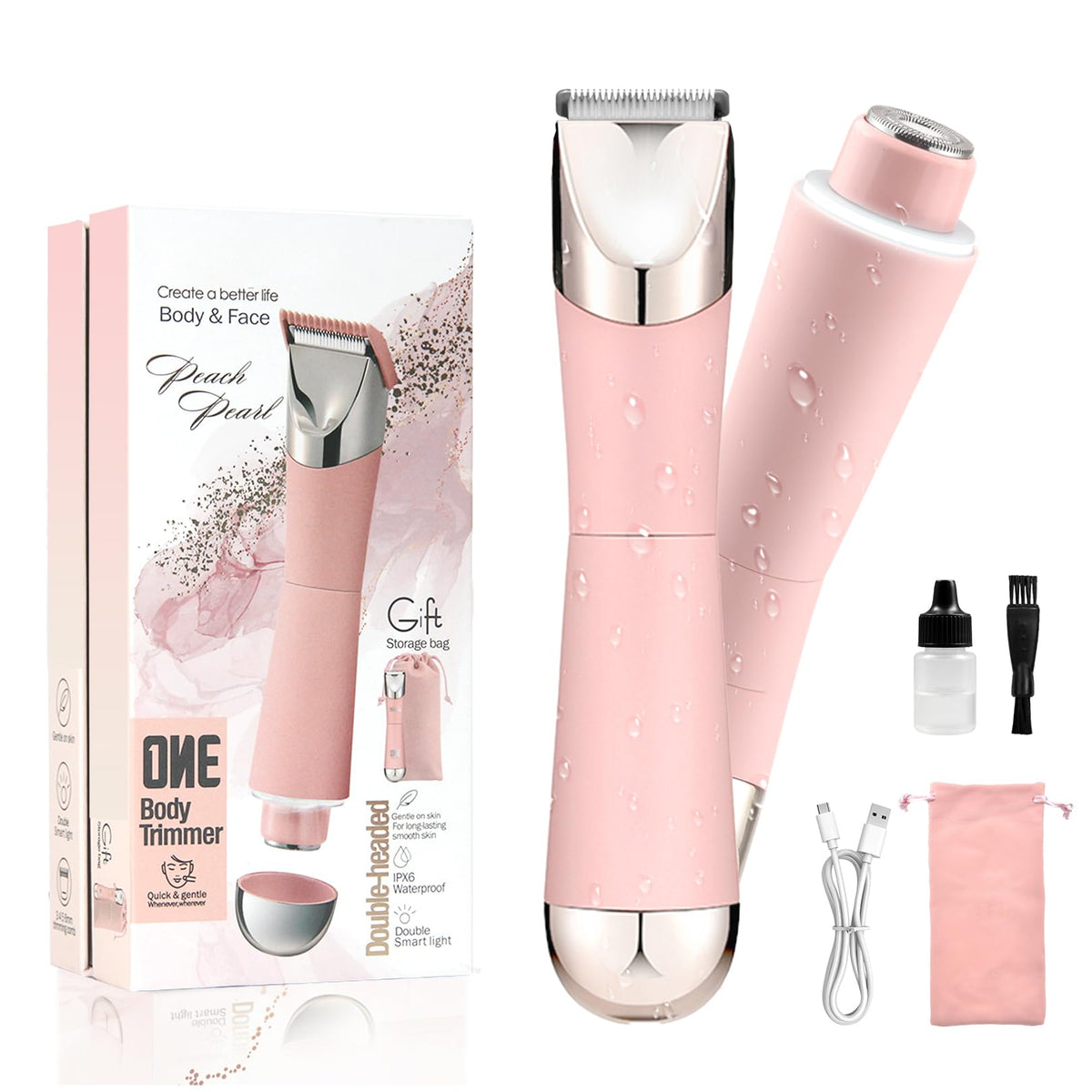Zanre Bikini Shaver & Trimmer front view with ceramic blades